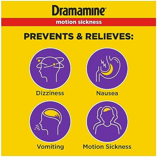 Dramamine Motion Sickness Less Drowsy, Travel Vial, Multicolor, 8 Count - Image 2