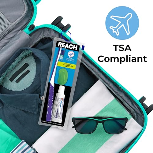 Reach Ultraclean Travel Kit Toothbrush with Toothbrush Cap and Toothpaste, Multi-Angled, Soft Bristles, TSA-Airport Friendly, Resealable, Portable and Reusable Bag - Image 5