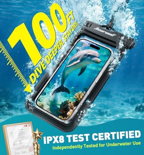 Hiearcool Waterproof Phone Pouch, IPX8 Waterproof Phone Case for iPhone 17/16/15/14 Pro Max, Cell Phone Dry Bag for Beach & Cruise Essentials, Touch Screen, Lanyard Included, 2 Pack (Fits Up to 8.9”) - Image 2