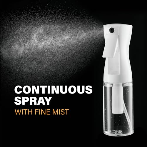 2 Pack Continuous Spray Bottles - Ultra Fine Mist Sprayer | Water Spray Bottle For Hair Mister Spray Bottle | Hair Spray Bottles For Hairstyling, Cleaning, Salons - 2pk 6.8 OZ / 200 ML - Image 3