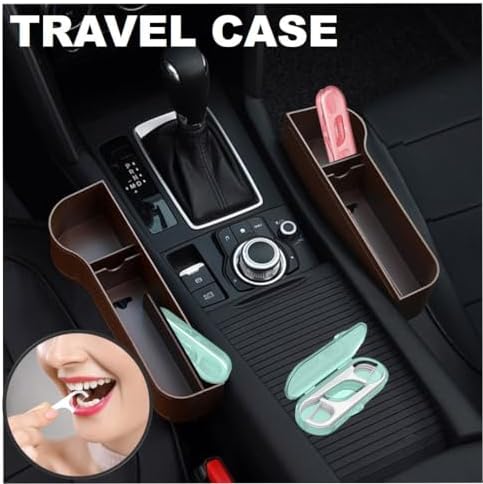 14 Packs Travel Dental Floss Pick Case, Holder, Come with 140pcs Premium QUALIALL Toothpick Flossers for Adults Teeth Cleaning, Sealed Portable Refillable, Green, Pink. - Image 3