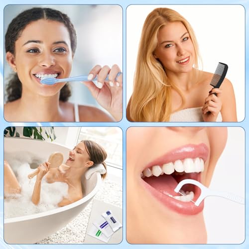 50 Sets Bulk Hygiene Kits for Homeless,Basic Toiletry Kit Homeless Supplies Bulk,Disposable Toothbrushes with Toothpaste and Comb Individually Wrapped,Bath Soap,Shampoo,Body Wash,Floss Pick - Image 5