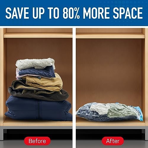 Spacesaver Variety Vacuum Storage Bags for Comforters, Blankets & Clothes – Sealed Compression Bags with Hand Pump – Space Saver Bags for Bedding,Travel & Organization - 3S, 3M, 3L & 3XL - Pack of 12 - Image 2