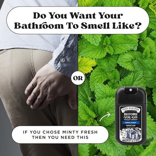 Poo-Pourri Before-You-Go Pocket Toilet Spray, Travel Essentials, Royal Flush, 1 Fl Oz, Up to 50 Uses, On-The-Go Bathroom Odor Deodorizer with Essential Oils, TSA Approved Size, Eucalyptus & Spearmint - Image 9