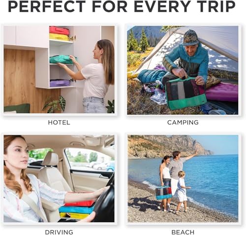 Large Packing Cubes for Travel - 5pc Packing Cubes for Suitcases - Lightweight Luggage Organizer Bags (Non-Compression) - Image 4