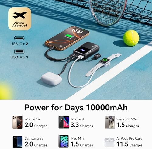 INIU Mini Portable Charger, Small 45W PD Power Bank, 10000mAh USB C in&Out Fast Charging Pocket Size Battery Pack, Travel Essentials Powerbank for iPhone 17 16 15 14 Pro Air, Xiaomi, Samsung S24 etc - Image 6