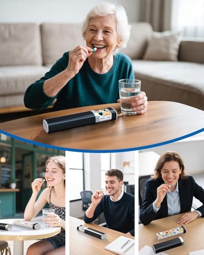 Betife Travel Pill Organizer Weekly 7 Day, Compact Daily Pill Box, Portable Medicine Case, Cute Pill Holder for Vitamins Supplements, Drawer-Shaped Pills Organizer (Black) - Image 8