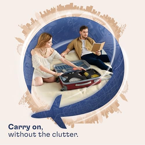 Shacke Packing Cubes for Travel 5 Set - Compression Luggage Organizer Bags - Versatile Travel Organizer for Women and Men - Optimized Packing Bags - Travel Essentials (Pure Black) - Image 2