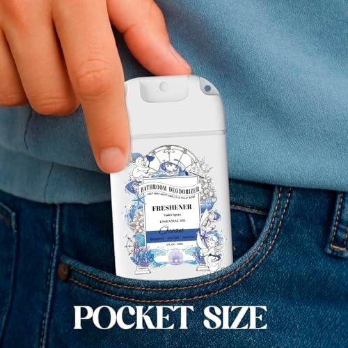 Pocket Size Toilet Spray with Removable Hook,30ml Travel Essentials Variety 3 Pack, Bathroom Odor Eliminator for Poop - Ocean Coconut Peony Scent - Image 5