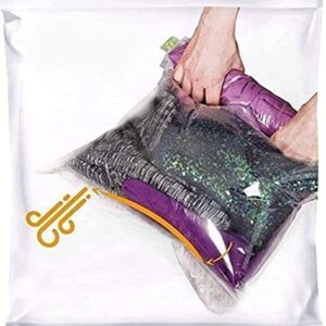 12 Space Saver Storage Bags for Clothes for Travel - Compression, no Vacuum Sacks - Luggage Accessories