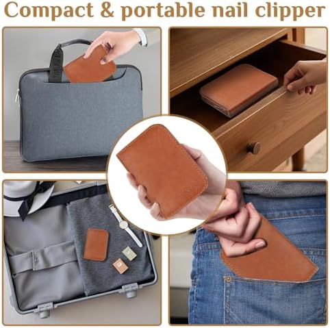 Manicure Set Professional Nail Clipper Kit-26 Pieces Stainless Steel Manicure Kit,Nail Care Tools with Luxurious Travel Case (Brown) - Image 9