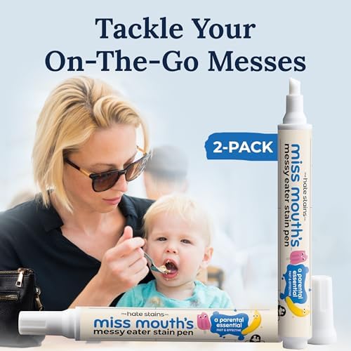 Miss Mouth's Messy Eater Stain Treater Pen - 2 Pack To Go Instant Stain Remover Pen - Newborn & Baby Essentials - On-The-Go & Travel Essentials - Image 2