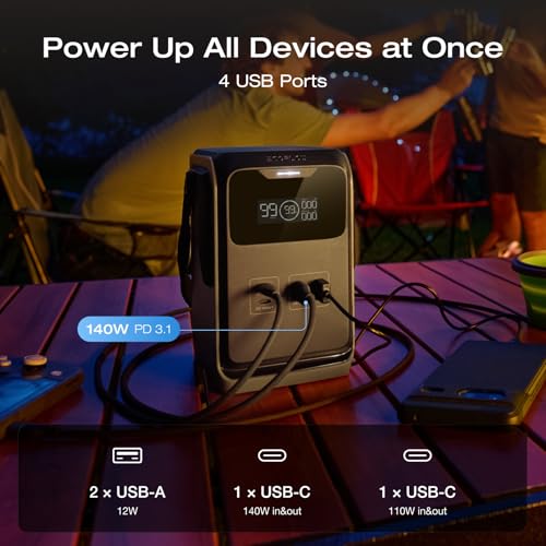 EF ECOFLOW TRAIL 200 DC Portable Power Station, 192Wh LiFePO4 Battery, Solar Generator, 220W DC Output, Compact Power Bank for Camping, Travel, Outdoors, and Emergency Use (No AC Outlet Included) - Image 3