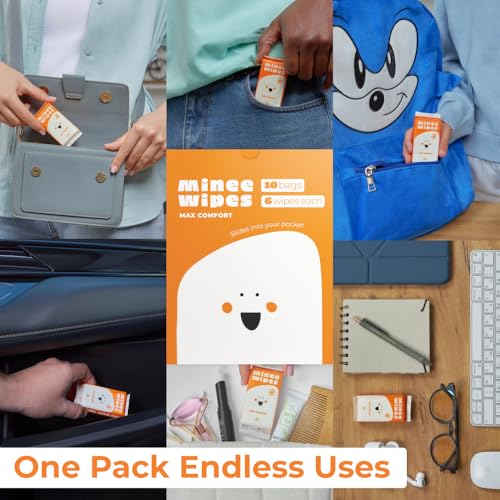 Impossibly Compact Travel Wipes - 99.5% Water - Safe for Sensitive Skin & Hypoallergenic, Resealable, Thick & Durable - For Adults, Kids & Baby Care - Unscented, 10 Pack Total 60 Wipes - Image 3