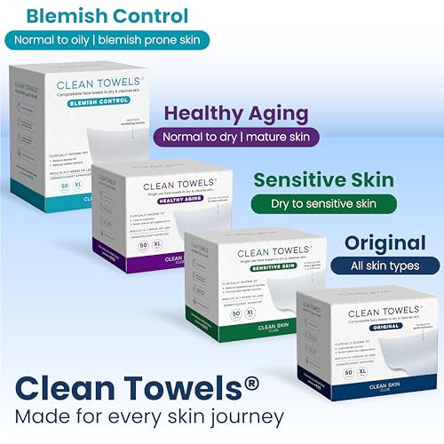 Clean Skin Club Clean Towels XL®, 100% USDA Biobased Face Towel, Disposable Face Towelette, Eczema Association Accepted, Makeup Remover Dry Wipes, Ultra Soft, 1 Pack, 50 Ct - Image 10