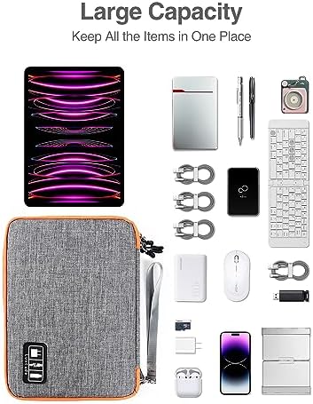 Luxtude Travel Cable Organizer Bag, Electronic Organizer Travel Case Large, Cord Organizers Bag, Tech Bag for Cable Storage/Cord Storage/iPad Pro(up to 11")/Wall Charger/Electronic Accessories - Image 5