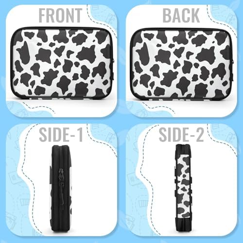 Custom Electronics Travel Organizer Case with Image & Text, Personalized Tech Accessories Cable Storage Bag for Cords, Charger, Phone, Hard Drive - Image 6