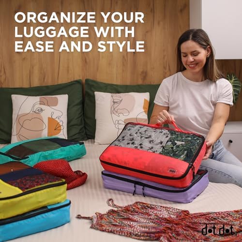 Large Packing Cubes for Travel - 5pc Packing Cubes for Suitcases - Lightweight Luggage Organizer Bags (Non-Compression) - Image 7