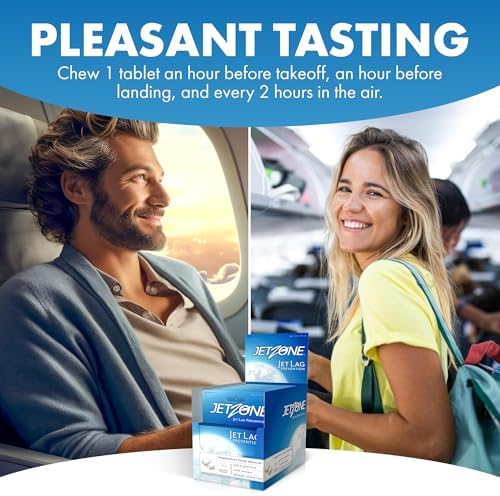 Jet Lag Remedy - Business & Vacation Homeopathic Travel Aid – Trusted for Over 18 Years - Immune – Circadian Rhythm - Fatigue – Exhaustion – Tired - Insomnia – Covers 48hrs Flying Time - 30 Chewables - Image 4