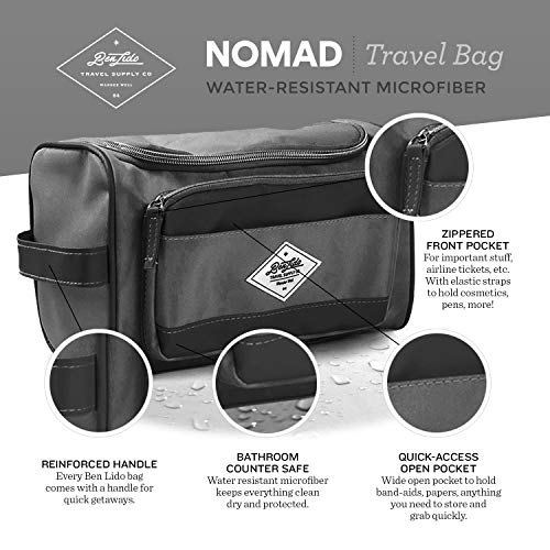 Convenience Kits International Men's Premium 15-Piece Kit wth Travel Size TSA Compliant Essentials, Featuring: Head & Shoulders Dandruff Shampoo Classic Clean and Palm Scalp Brush in Black Dopp Bag - Image 2