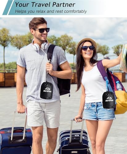 JefDiee Inflatable Foot Rest Pillow, Kids Airplane Bed, Adjustable 3 Layers Height Leg Rest Pillow, Airplane Travel Essentials Great for Office, Home, Trains, Cars - Image 6