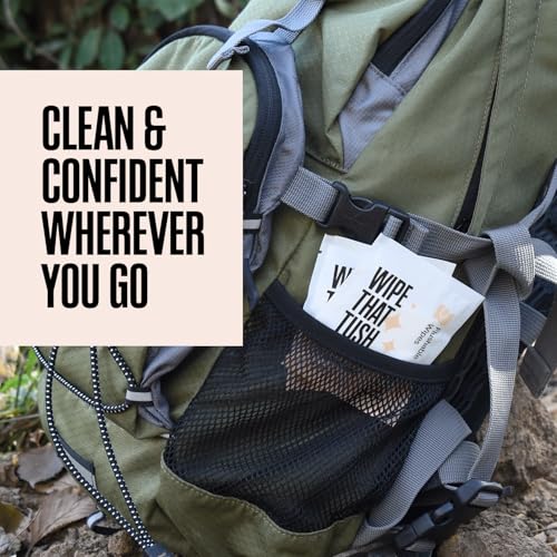 Wipe That Tush On-The-Go Flushable Wipes - 1 Pack of 30 Individually Wrapped Wipes - Fragrance Free - Extra Large & Soft - Hypoallergenic With Aloe & Vitamin E - Septic-Safe - Image 5