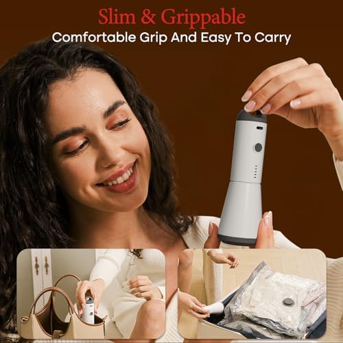 Vacuum Bags for Travel with Rechargeable air Pump, Carry-on Size Compression Packing Bags for Luggage and Suitcase, Space Saver for Clothes and Clothing 15 Combo Travel Size - Image 6