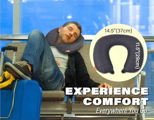 TREKOLOGY Inflatable Neck Pillow for Traveling - Inflatable Travel Pillow for Airplanes - Neck Air Pillow, Blow Up Travel Pillows for Neck Support - Image 7