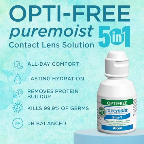 Opti-Free Puremoist Multi-Purpose Contact Lens Cleaning and Disinfecting Solution with Lens Case, 2 Fl Oz (Pack of 1) - Image 3