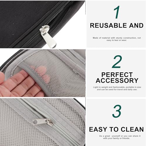 Portable Charger Case and Cable Organizer Bag for Travel, Mini Electronics Cord Storage Pouch in Black, Compact Tech Accessories Organizer for Phone, Power Bank, and Earphones - Image 8