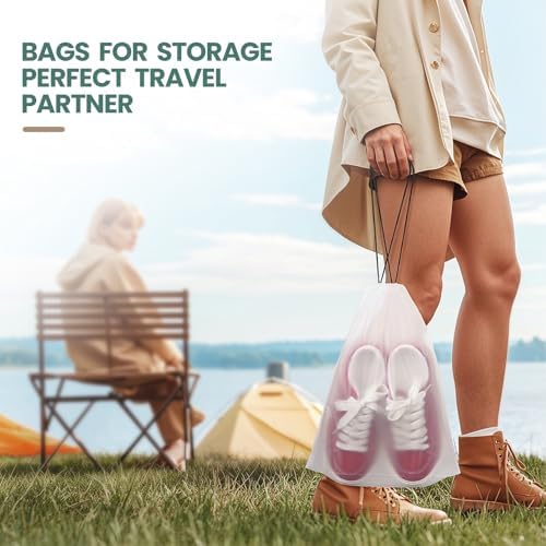 23 Pack Shoe Bags for Travel, 11.8" x 15.7" Waterproof Travel Shoe Bags for Packing,Large Travel Bag for Shoes, Storage Bags Travel Essentials Men for and Women - Image 3