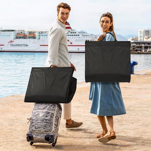 MISSLO 65" Long Garment Bags for Travel Dress Bags for Hanging Clothes Wedding Dress Cover Waterproof Clothes Protector for Closet Storage 2 Packs for Gowns, Tuxedos, Coats, Black - Image 2