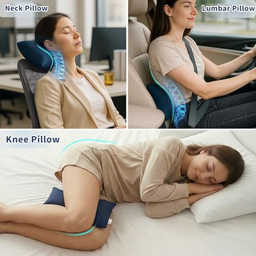 Pro Goleem Small Pillow 11"x7"x2.5" for Travel and Camping with Name Tag Mini Tiny Pillow for Room Couch Sofa Chair and Outdoor Car Air Nap Neck Lumbar Knee Rest Pillows, Navy Blue - Image 5