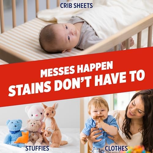 OxiClean Max Force Laundry Stain Remover Spray, Newborn & Baby Essentials, Travel & On-The-Go Stain Treater, 2 fl oz, 2PK - Image 6