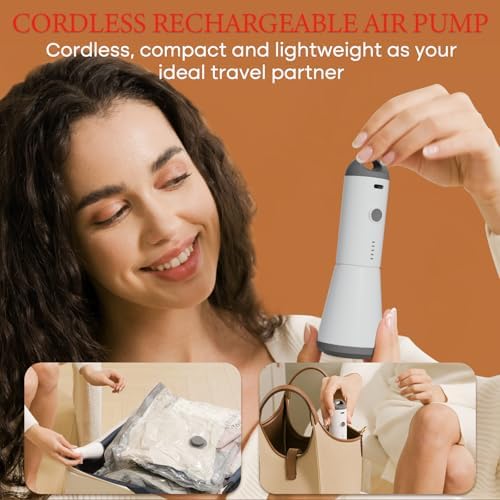 Vacuum Seal Bags for Clothing, 16 Pack Vacuum Storage Bags with Rechargeable Cordless Air Pump(4J+4L+4M+4S), Space Saver Bags for Clothes Blanket Duvets Pillows Comforters Travel - Image 5