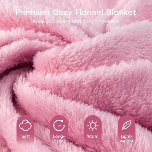 4-in-1 Travel Pillow & Blanket Set with Eye Mask, Memory Foam Neck Support, 50x65 Inch Blanket, Storage Bag for Airplane, Car, Train, Home Travel Pink - Image 4
