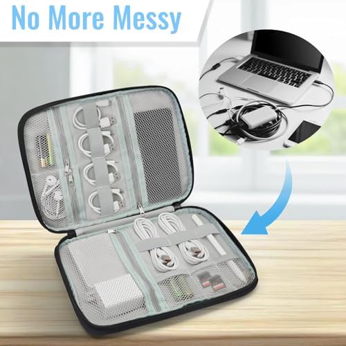 Custom Electronics Travel Organizer Case with Image & Text, Personalized Tech Accessories Cable Storage Bag for Cords, Charger, Phone, Hard Drive - Image 3