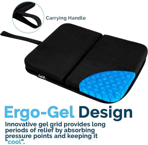 ComfiLife Ergo-Gel Airplane Seat Cushion – Travel Seat Cushion – Compact, Foldable, Portable Comfort - Image 3
