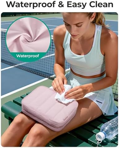 BAGSMART Travel Toiletry Bag for women, Portable Hanging Hook Makeup Bag Organizer, Waterproof Makeup Cosmetic Bag, for Full-Size Accessories, Toiletries, Camel - Image 4