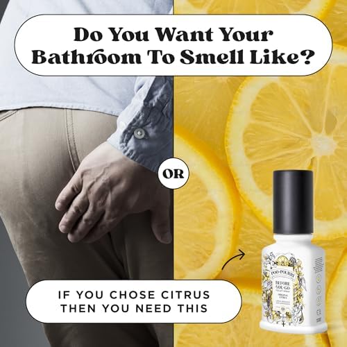 Poo-Pourri Before-You-Go Toilet Spray, Original Citrus, 2 Fl Oz, Up to 100 Uses, Bathroom Odor Deodorizer with Essential Oils for Home or Work, Travel Essentials, TSA Approved Size, Lemon Bergamot - Image 8