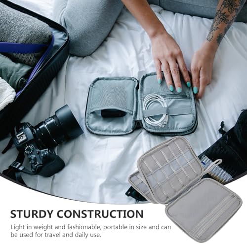 MERRYHAPY Hard Drive Storage Bag Cable Management Case Electronics Accessory Organizer Large Gray Travel Cord Organizer for Tech Accessories - Image 6