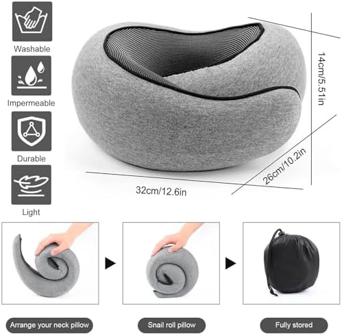 WEERSHUN Travel Pillows for Airplanes,2024 New Travel Pillow,Travel Neck Pillow Airplane Memory Foam Travel Pillow Neck Pillow for Traveling Suitable for Airplanes,Offices and Cars - Image 3