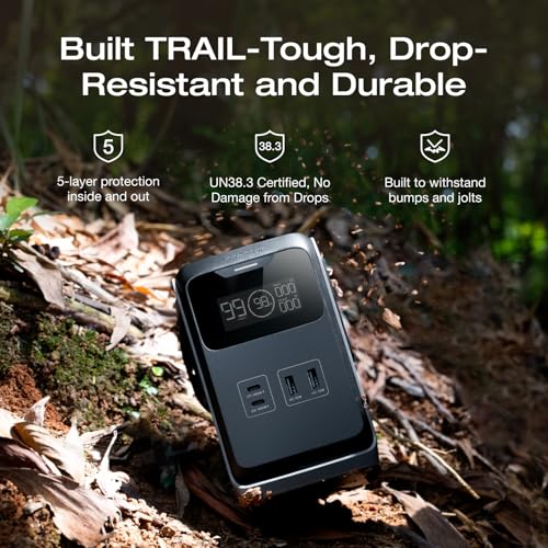 EF ECOFLOW TRAIL 200 DC Portable Power Station, 192Wh LiFePO4 Battery, Solar Generator, 220W DC Output, Compact Power Bank for Camping, Travel, Outdoors, and Emergency Use (No AC Outlet Included) - Image 5