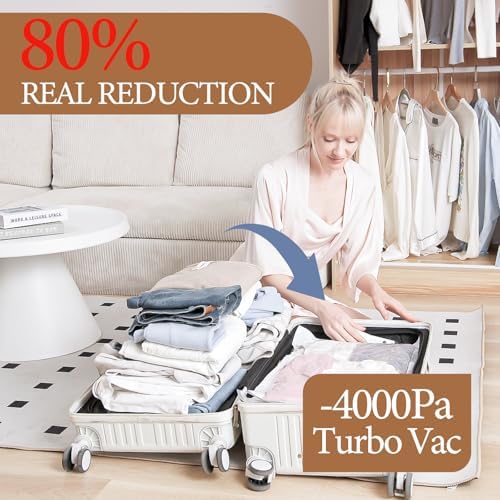 Vacuum Seal Bags for Clothing, 16 Pack Vacuum Storage Bags with Rechargeable Cordless Air Pump(4J+4L+4M+4S), Space Saver Bags for Clothes Blanket Duvets Pillows Comforters Travel - Image 9
