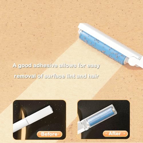 Mini Reusable Lint Roller for Travel, 8 Pack Washable Foldable Lint Remover with Sticky Gel, Portable, Compact and Easy to Clean for Clothes and Luggage Use (Blue) - Image 3