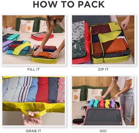 Large Packing Cubes for Travel - 5pc Packing Cubes for Suitcases - Lightweight Luggage Organizer Bags (Non-Compression) - Image 6