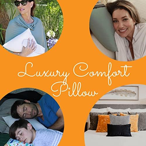 Happyluxe Odyssey Travel Pillow for Long Flights - Soft, Small, Alternative to Down and Memory Foam. 17 x 13in - Made in The USA, Sage Green Airplane Pillow for Adults Sleeping, Camping or Nap - Image 2