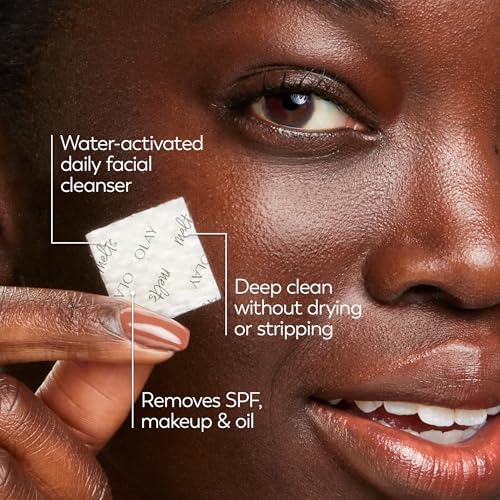 Olay Cleansing Melts + Vitamin C Face Cleanser, 12ct, Water-Activated Face Wash Cleans, Tones, and Refreshes Skin - Image 5