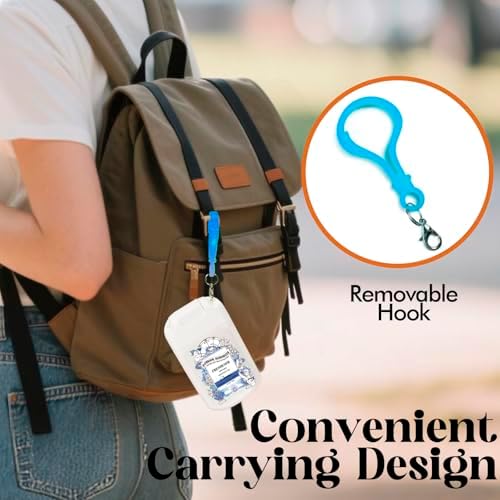 Pocket Size Toilet Spray with Removable Hook,30ml Travel Essentials Variety 3 Pack, Bathroom Odor Eliminator for Poop - Ocean Coconut Peony Scent - Image 6