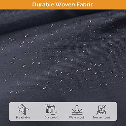 MISSLO 65" Long Garment Bags for Travel Dress Bags for Hanging Clothes Wedding Dress Cover Waterproof Clothes Protector for Closet Storage 2 Packs for Gowns, Tuxedos, Coats, Black - Image 6